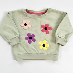 Kids Sweatshirt with Colorful Floral Design